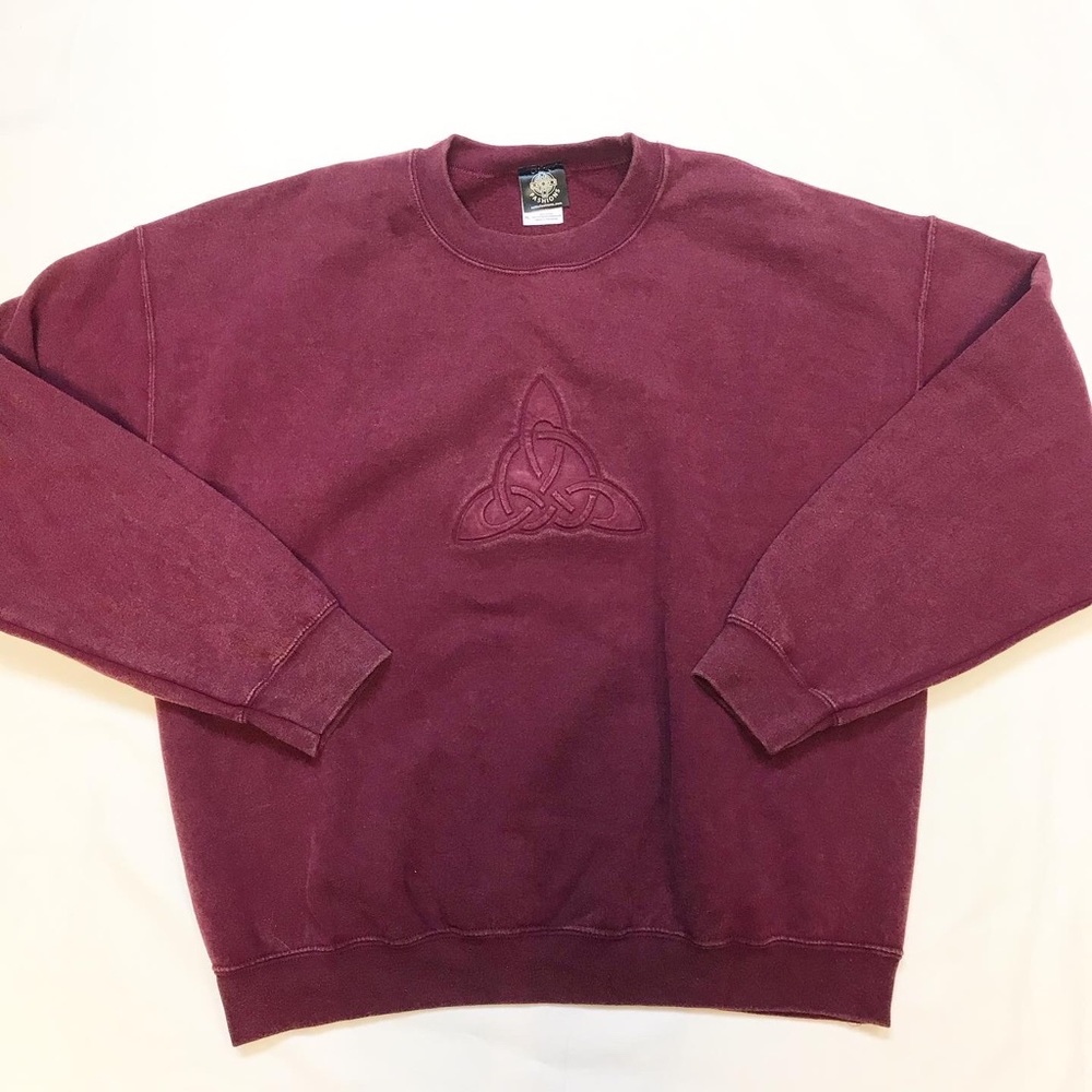 Embossed Triquetra Celtic Crewneck